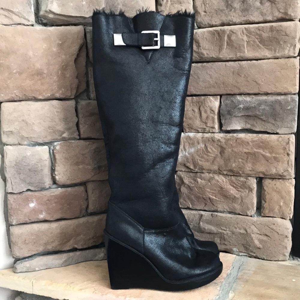 MK Calista Knee High Wedge Boot / 9